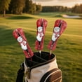 thumbnail image 3 of Yuyamidu 3D Snowman Golf Club Cover for Driver Fairway Wood Hybrid Club, Christmas Golf Headcover Stylish Protection for Your Clubs for Women Men, Red, 3 of 8