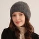 thumbnail image 4 of Gorro de lana de invierno cálido de poliéster de punto suave para mujer, 4 of 5