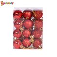 thumbnail image 2 of Spencer 48Pcs Christmas Ball Ornaments Small Shatterproof Xmas Tree Decorative Balls Setwith Hanging Hooks for Holiday Wedding Party Decorations, Red (30mm/1.2"), 2 of 6