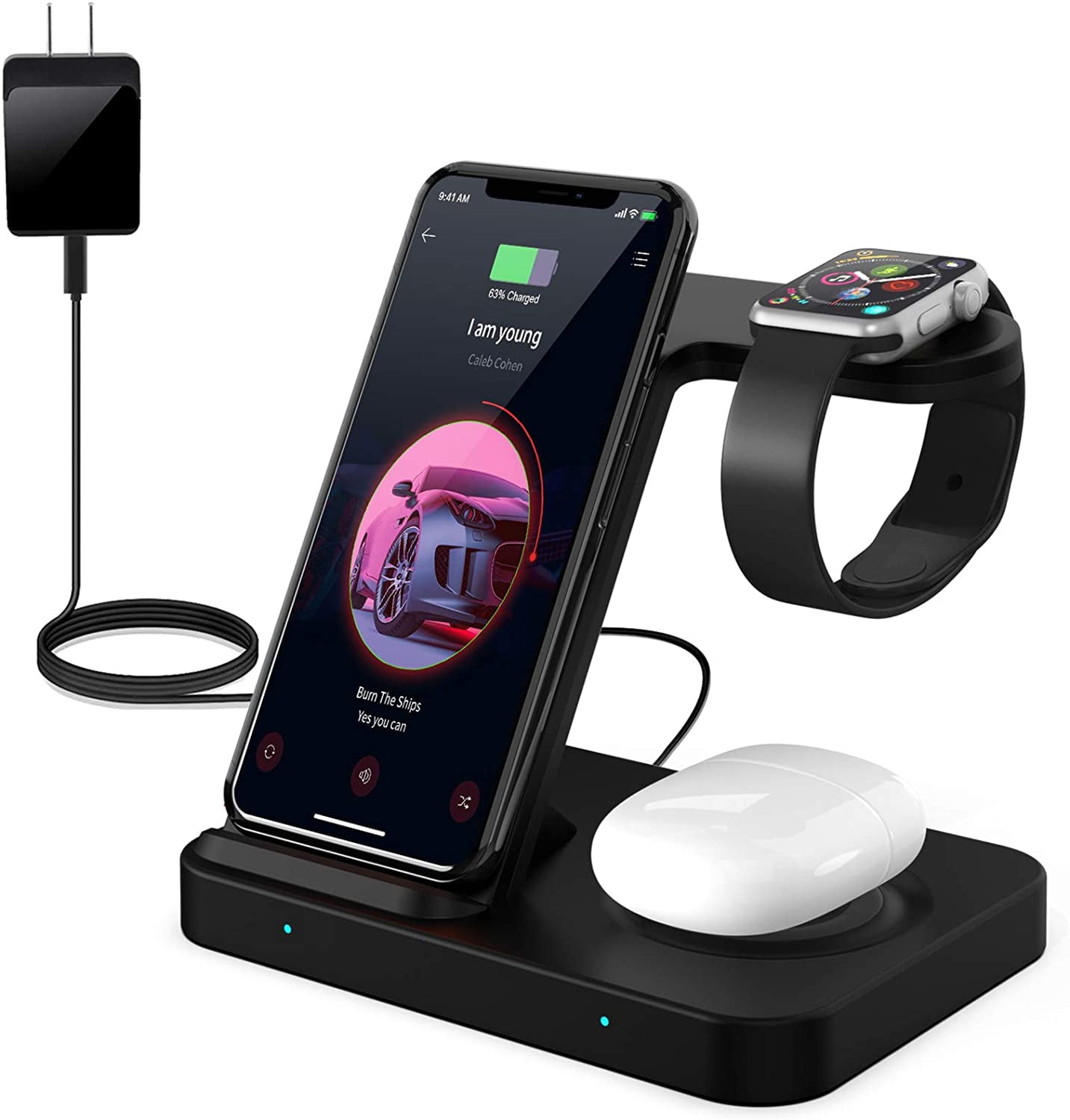 Wireless Charger, 3 in 1 Qi-Certified Wireless Charging Station for AirPods  Pro, iPhone, Apple Watch, Compatible with iPhone 12/11 Pro Max/Xs/Xr/X/10/8  Plus Samsung Galaxy S20/Note 10/S10 Plus | Walmart Canada