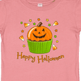 thumbnail image 4 of Inktastic Happy Halloween- cute pumpkin cupcake Boys or Girls Baby T-Shirt, 4 of 5