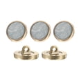 thumbnail image 1 of 5Pack Round Button, 18mm/0.7" Resin Decorative Pattern Button, Dark Gray, 1 of 6