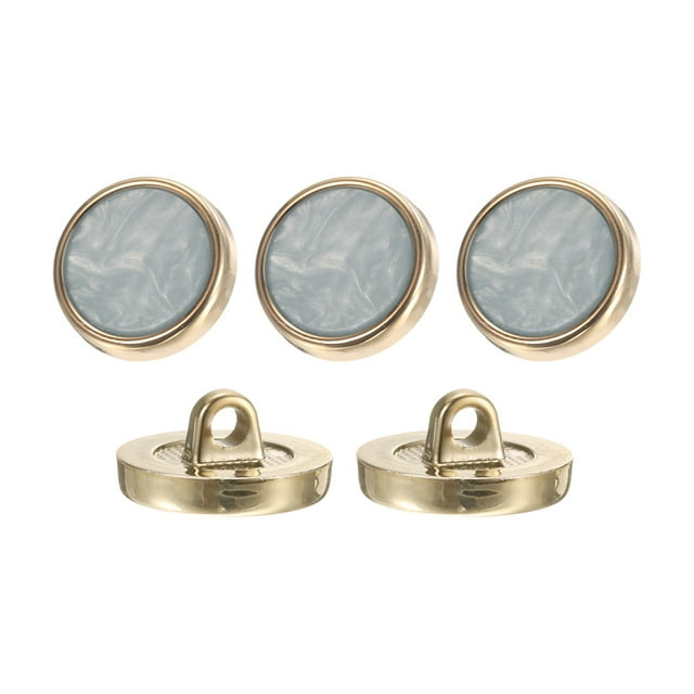 5Pack Round Button, 18mm/0.7" Resin Decorative Pattern Button, Dark Gray
