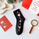 thumbnail image 3 of Gibobby calcetines mujer Calcetines estampados navideños Nuevo patrón Calcetines cálidos Oreja de felpa Calcetines estampados navideños Calcetines supersuaves (Multicolor, Unitalla), 3 of 4