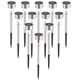 thumbnail image 1 of Luces solares para caminos, paquete de 12, acero inoxidable IP44, impermeables, encendido/apagado automático, luces solares LED para exteriores para paisajes, 1 of 7