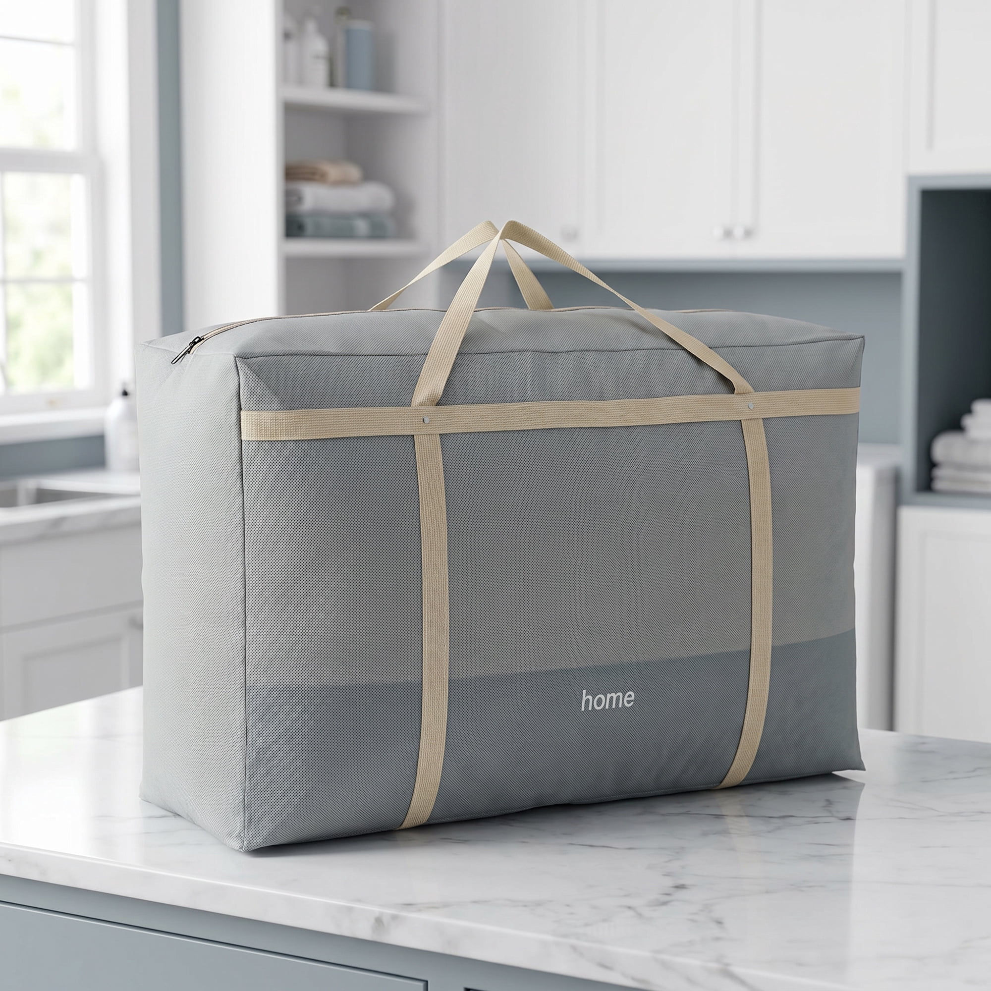 Unique Bargains Non-woven Storage Bag 200L Extra Large Duffel Green 39.4"x23.6"x12.8"