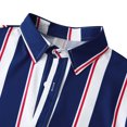 thumbnail image 5 of Men Button Down Shirts Fashion Fall Winter Clothes Lapel Long Sleeve Striped Geometric Printed Tops Hawaiian Shirt, 5 of 5