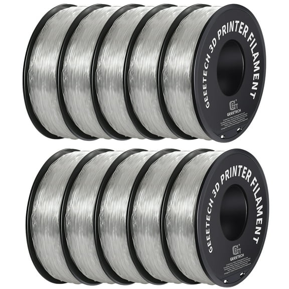 Geeetech TPU 1.75mm Flexible Soft Filament transparent color, 10kg Spool (22 lbs.), Dimensional Accuracy  /- 0.03 mm