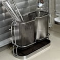 thumbnail image 3 of Organizador de Cubiertos de Cocina de Pared, Ligero y Lujoso, Soporte para Palillos y Cucharas, Escurridor de Utensilios de Acero Inoxidable., 3 of 5