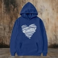 thumbnail image 6 of WQNVRNR Kids Valentine's Day Hoodie- Long Sleeve Heart Fleece-Lined Casual Sweatshirt with Pocket Blue Size 10, 6 of 6