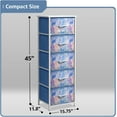 thumbnail image 5 of Sorbus Narrow 5-Drawer Dresser Nightstand, Tie-Dye Pink, Steel Frame, Wood Top, 5 of 5