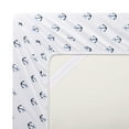 thumbnail image 4 of Kids Classic Printed Microfiber Sheet Sets, Ultra Soft Fitted Sheets with Straps - Anchor, Full Size, 4 of 5