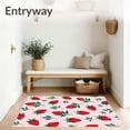 thumbnail image 3 of ODIKA 4x6 Machine Washable Non-Slip Area Rug, Retro Strawberry Patch Feminine Aesthetic Farmhouse Charm Ultra Soft Rug, None, 552549, 3 of 7