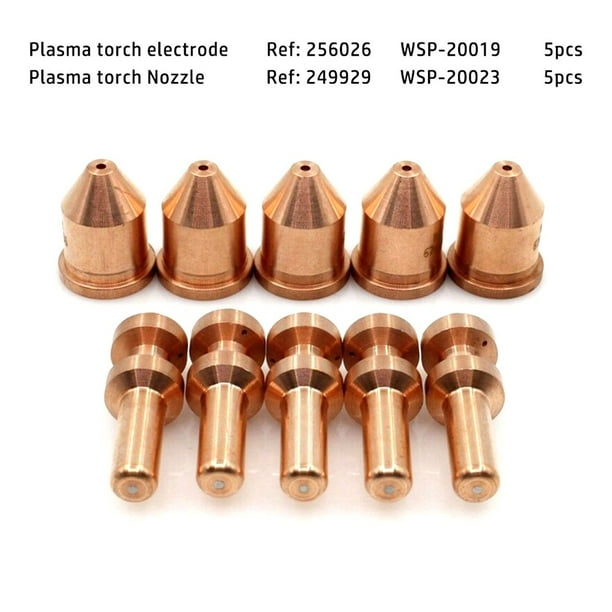 Clupup 10 Pcs 249929 Tips 256026 Electrode 60A Plasma Torch for Miller