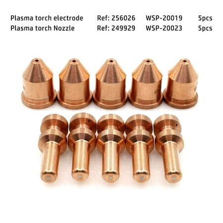 

Gerich 10 Pcs 249929 Tips 256026 Electrode 60A Plasma Torch for Miller Spectrum XT60