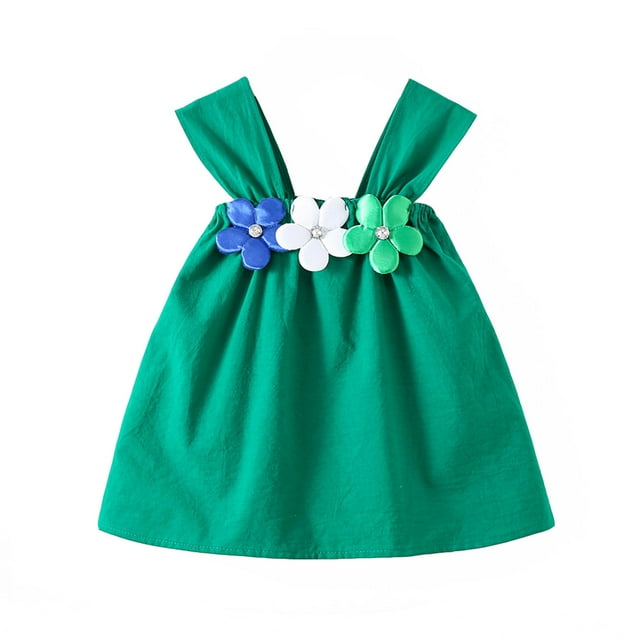 Robe Fille Robe Florale pour Filles Robe d'Anniversaire pour Filles Robe Chic pour Filles Robes Bébé Fille 3-4 Ans Mode Fille