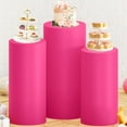 thumbnail image 2 of ABPETE Cylinder Covers Set of 3 Hot Pink Pedestal Cover Round Spandex Pedestal for Parties Plinth Covers Cylinder Cake Stand Cover Pink Cylinder Cover for Party Wedding Ceremony Decorations, 2 of 13