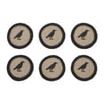 thumbnail image 2 of VHC Brands Raven Harvest Stencil Braided Cotton Coaster Set of 6, Decorative Fall Coasters, Table Decor for Fall Thanksgiving and Halloween, 2 of 6