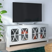 72 inch Modern TV Stand, White, Fully Assembled, Fits Tv's up to 75"