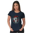 thumbnail image 4 of See You in Hell Skull Roses Tattoo Womens Fitted Plus Size Graphic Tee Brisco Brands 2X, 4 of 5