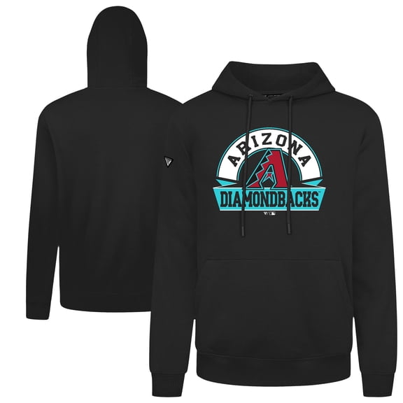 Men's Levelwear  Black Arizona Diamondbacks Podium Banner Arch Hoodie