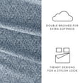thumbnail image 6 of Noble Linens 3 Piece Pattern Microfiber Bed Sheets Set, Light Blue Chambray Style, Twin, 6 of 10