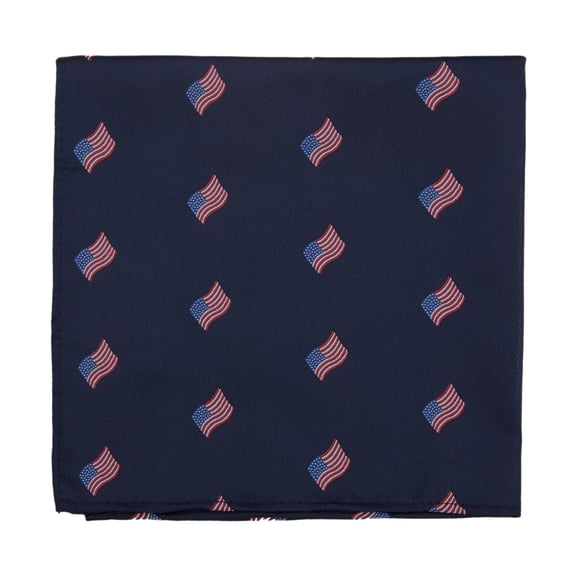 Jacob Alexander Woven American Flags USA Navy Pocket Square Hanky for Men and Boys