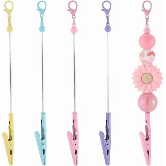 1 Box 4Pcs Bracelet Helper Tool Bracelet Fastener Clips Beadable Alloy Colorful Hand Metal Clasp Hooks Accessories for Necklaces Watch Jewelry Hooking Tools Long Nails Assistance