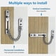 thumbnail image 4 of Cerradura de puerta de seguridad antirrobo, de acero inoxidable, con 4 tornillos para puertas corredizas y ventanas de madera., 4 of 5