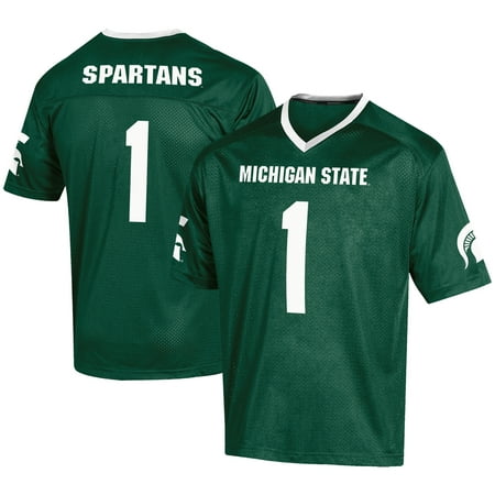 - Men's Russell #1 Green Michigan State Spartans Fashion Football Jersey