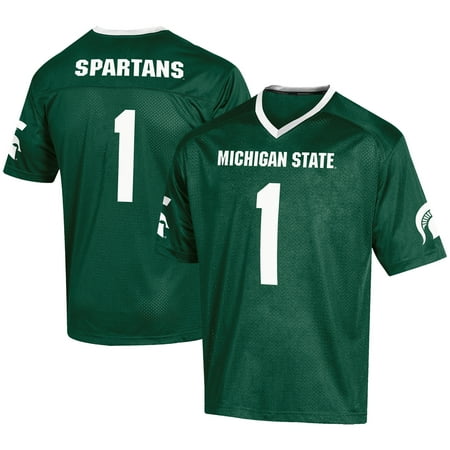 Men's Russell #1 Green Michigan State Spartans Fashion Football