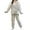 White, variant on UJNDER Soft Winter Flannel Pajamas for Women Cozy Long Sleeve Thermal Sleepwear with Elegant Jacquard Pattern Comfortable Loungewear Two Piece Outfit Light Green L