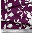 thumbnail image 2 of Soimoi Georgette Viscose Fabric Leaves & Floral Artistic Printed Fabric 1 Yard 42 Inch Wide, 2 of 5