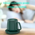 thumbnail image 4 of Danhjin Heated Coasters Insulated Coaster, Suitable For Coffee, Tea, Cocoa, Milk, Food, Fruit Candles, Tempered Glass Panel, Safe And Reliable, Black, White, Green, 4 of 6