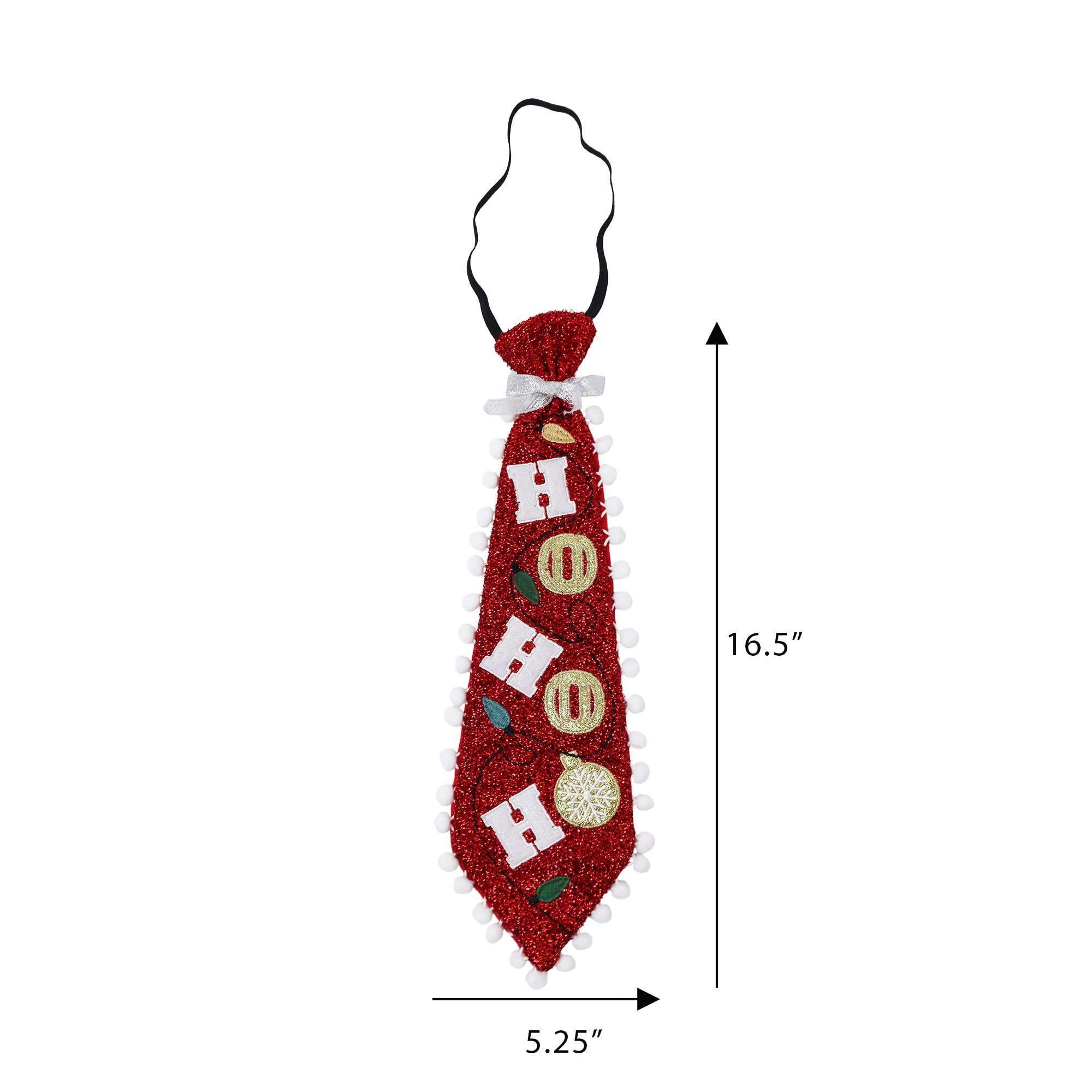 Holiday time Ho Ho Ho Tie,16.5 inch,red colour
