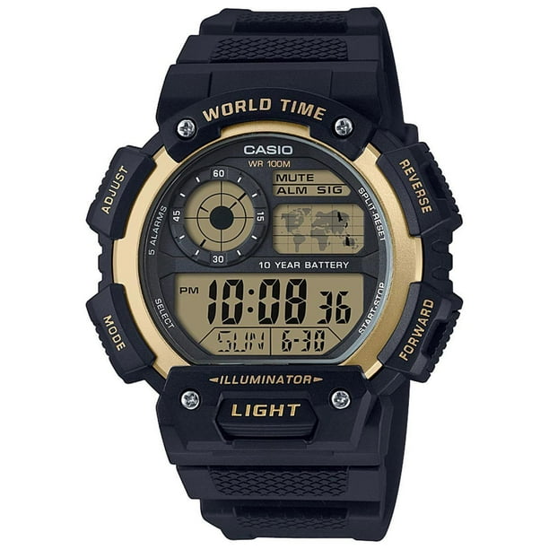 casio men's lcd chronograph and alarm watch