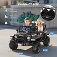thumbnail image 3 of Farmdex 2 Seater 24V Ride on Toys for Big Kids, Powerful Electric Ride On Truck Car with Remote Control w/20 Inch Wide Seat, Colorful LED Lights, Rich Multimedia Music, Black, 3 of 9