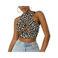 thumbnail image 2 of Franhais Women Close-fitting Vest, Printed Pattern Halter Neck Sleeveless Crop Tops, S/ M/ L/ XL/ XXL/ XXXL, 2 of 9