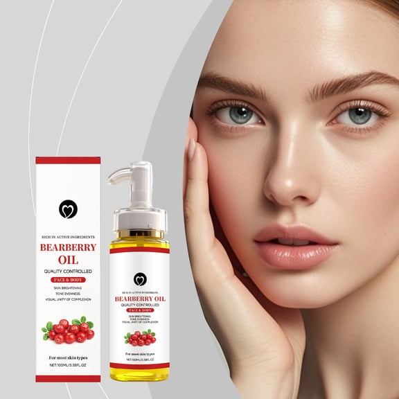HYLLai Bearberry Brightening Oil, Evens Skin Tone, Hydrates, and Enhances Radiance, 100ml