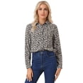 thumbnail image 1 of INSPIRE CHIC Chemise à Petites Fleurs pour Femme à Boutons, Manches Longues, 1 of 6