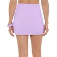 thumbnail image 3 of Hit Rewind Juniors Crinkle Mini Skirt Coverup with Scrunchy, 3 of 4