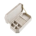 thumbnail image 1 of Estuche para joyas,Caja de terciopelo para guardar joyas,organizador de joyas,Estuche multiusos para joyas,Joyas Pendientes Pulseras Collar Colgante,Soporte de exhibición de anillos y Beige, 1 of 8