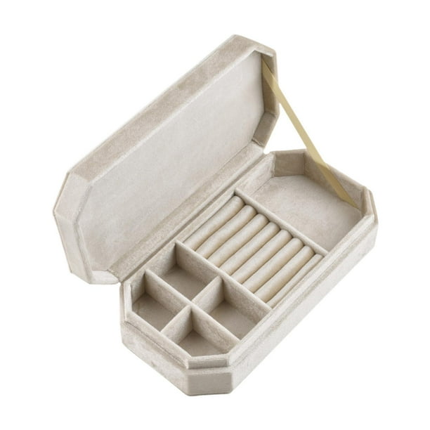 Joyero Organizador de joyas Caja multiusos para guardar recuerdos Cómoda Beige