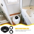 thumbnail image 2 of Minkissy Seal Ring Kit for Toilet 1 Set Black ABS Sealing Leakproof Easy Installation RV Toilet Maintenance, 2 of 7