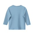 thumbnail image 3 of Girls Fashion Tops Blue Long Sleeve Shirt Girls Kids Crew Neck Casual Basic Tees Fall Clothes Boys Size 7-8 Years Clothes, 3 of 4