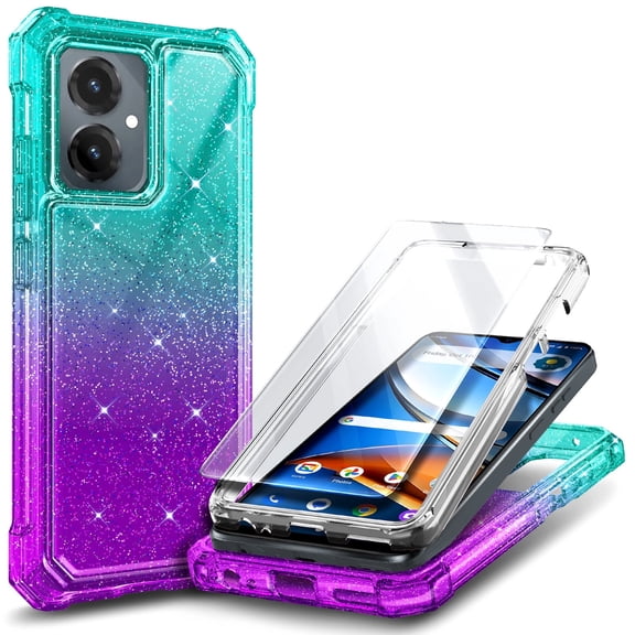 NGB SUPREMACY For Cricket Icon - 2026 / AT&T Propel 3 5G Phone Case Tempered Glass Screen Protector Full-Body Protective Shockproof Bumper Cricket Icon 2026 / ATT Propel 3 Case Cover