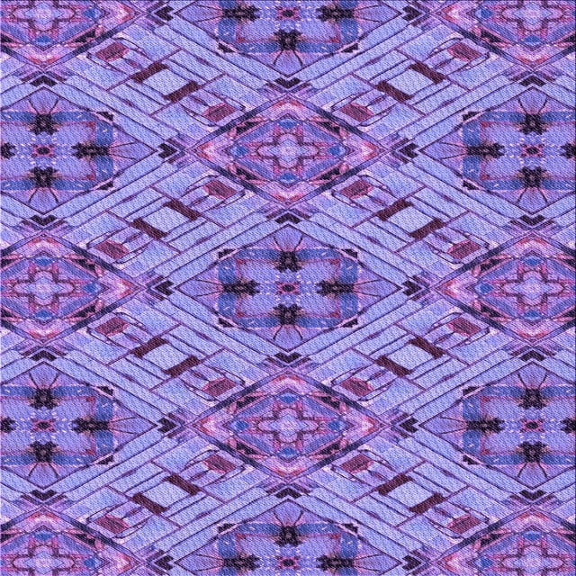 Ahgly Company Machine Washable Indoor Square Transitional Purple Mimosa Purple Area Rugs, 4' Square
