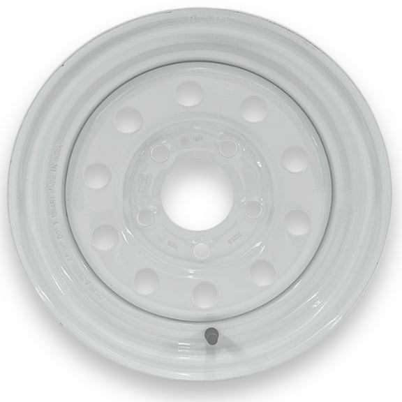 SteelMaster Steel Trailer Wheel 12x4 5 on 4.5 Bolt TR600HP White Modular