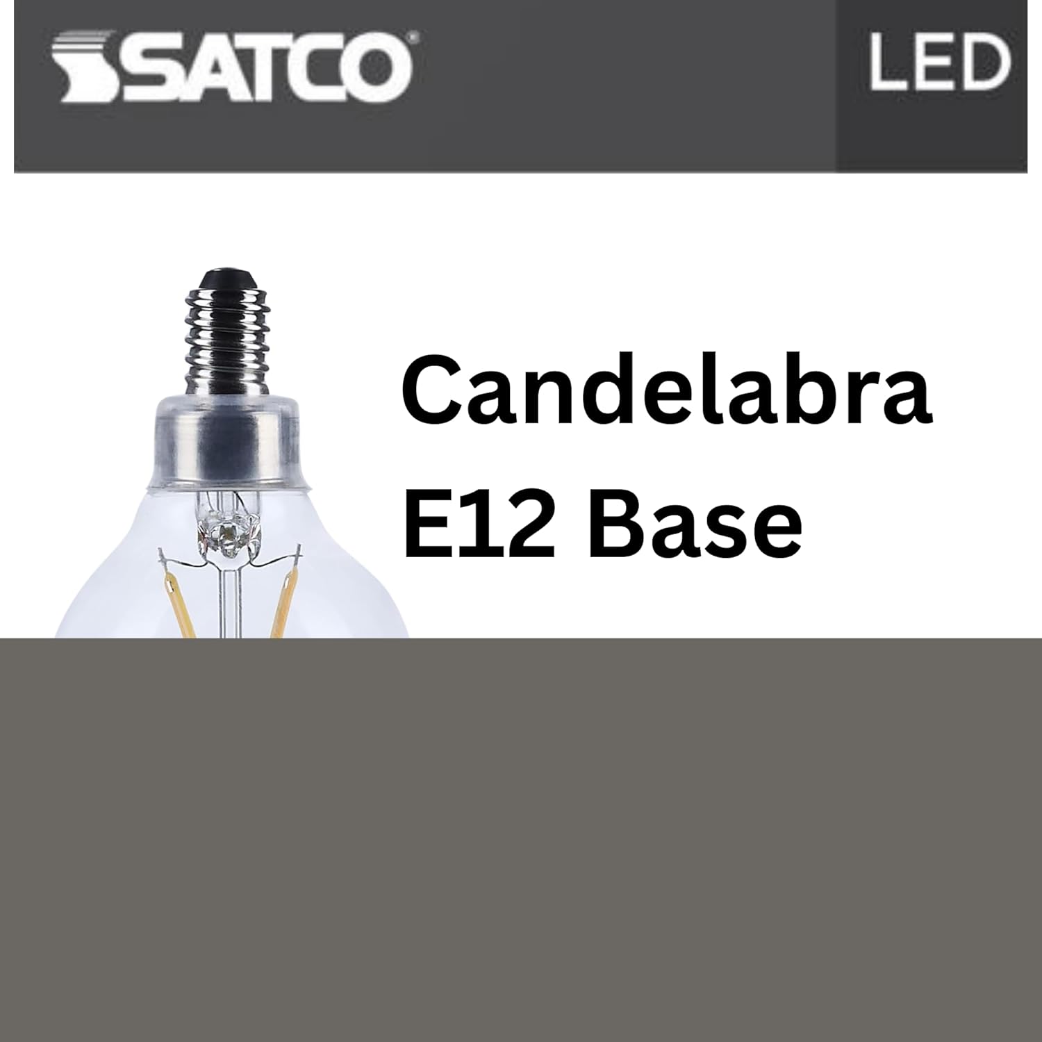 Satco S12473 LED G16.5 Globe Light Bulbs 4W 120V 5000K E12 Candelabra Base Dimmable (6 Pack)