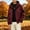 Wine, variant on Men's Camo Print Hooded Cargo Jacket Multi Snap Flap Pockets Drawstring Hem Windproof Warm Casual Street Outerwear for Cold Fall Daily Khaki L